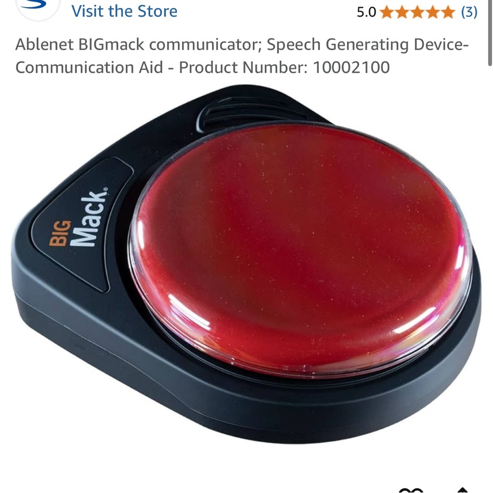 Ablenet BIGmack Communicator - Bold Red